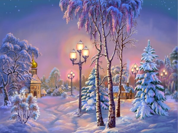 Томас Кинкаде живопись горы