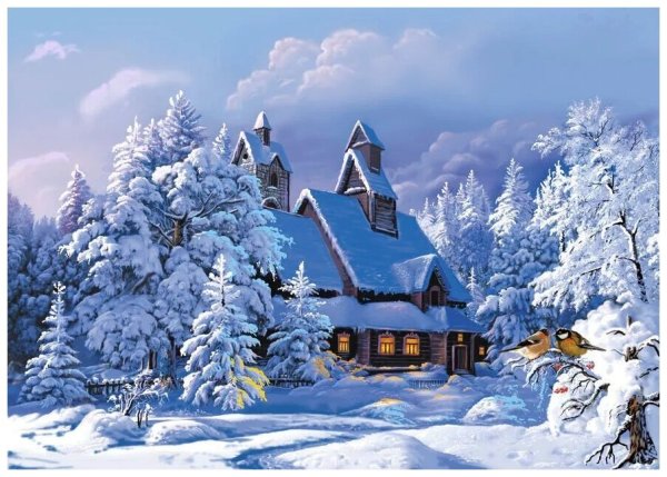 Томас Кинкаде зимний пейзаж