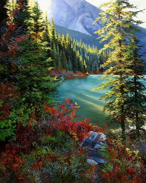 Корейский художник Kang Jung ho (강정호). Пейзажи.