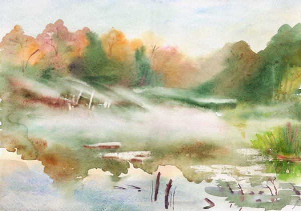 Акварель по сырому