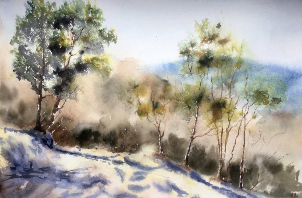 Акварель пейзаж Лидия Дорн