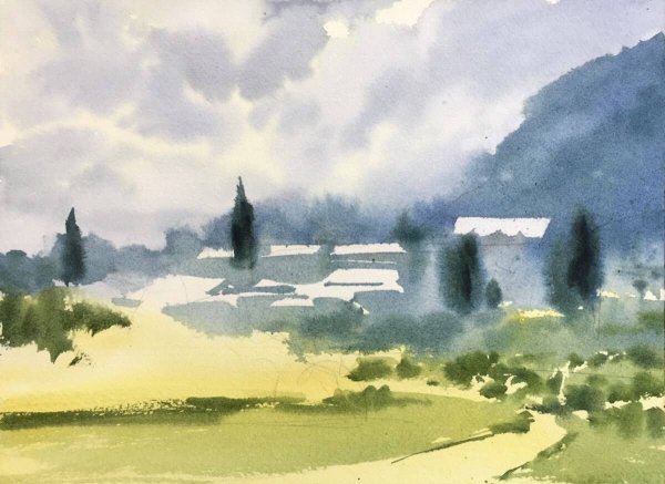 Пейзаж по сырому