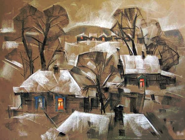 Зимний пейзаж для детей