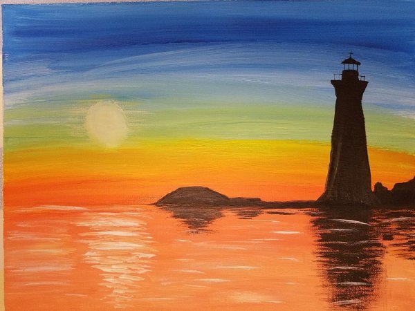 Морской пейзаж на стене