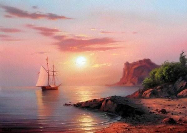 Закат карандашом