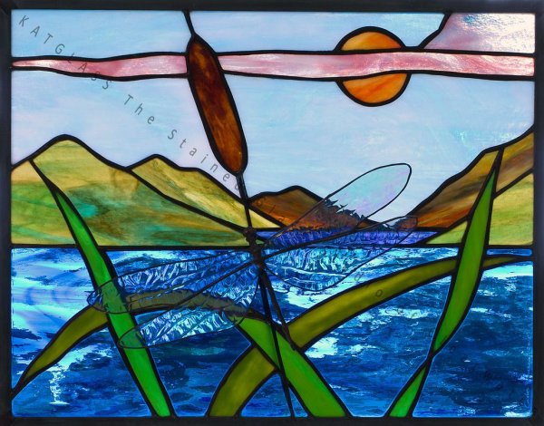 Витраж Тиффани море