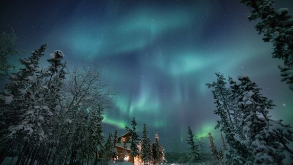 Северное сияние на Кенозере