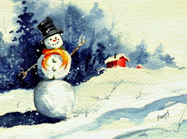 Снеговик и Снегирь