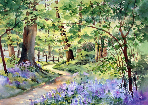 Лесная Полянка акварелью Импрессионизм
