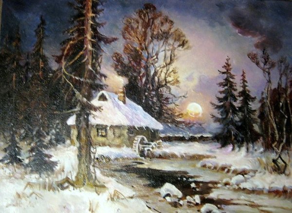 Зимний закат Юлий Юльевич Клевер