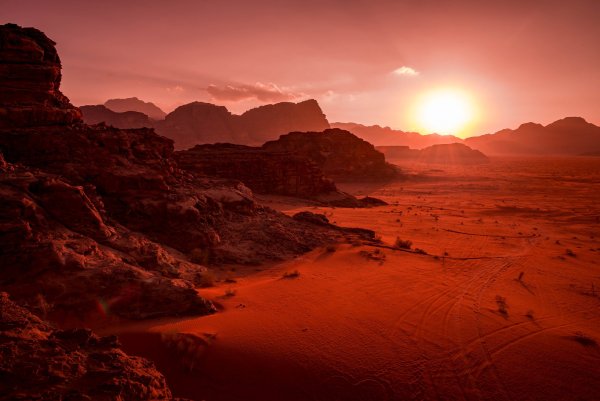 Закат на Марсе