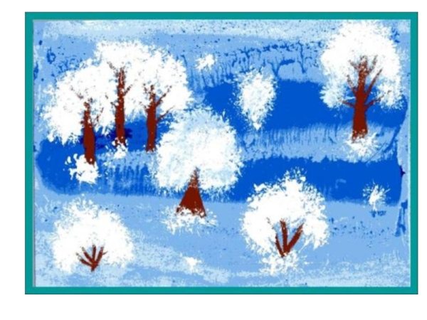 Рисунки детей на тему зима в детском саду