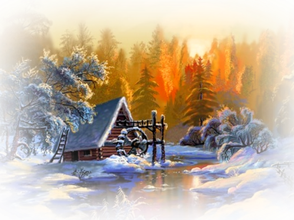 Пейзаж на прозрачном фоне для фотошопа