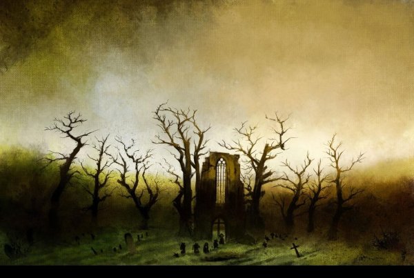 Каспар Давид Фридрих аббатство в Дубовом лесу 1809-1810