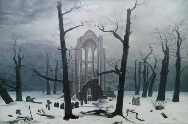 Картина Каспара Давида Фридриха Монастырское кладбище
