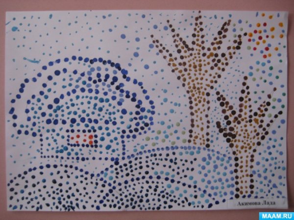 Техника пуантилизм для детей дошкольного возраста