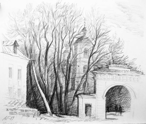 Графический архитектурный пейзаж