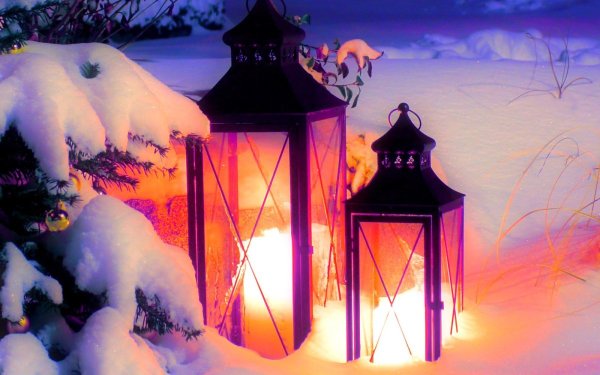 Новогодний уличный фонарь