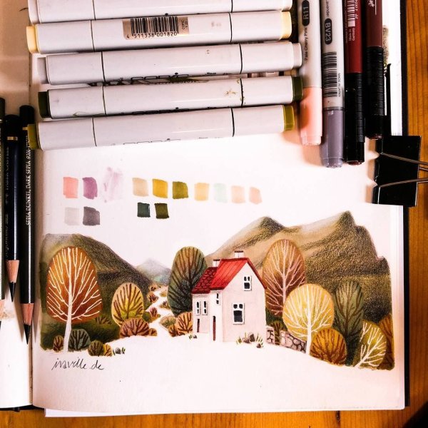 Като Иванникова ландшафтный скетчинг