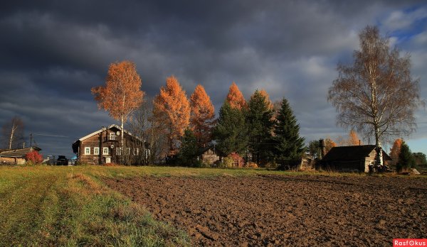 Осенняя глубинка село деревня