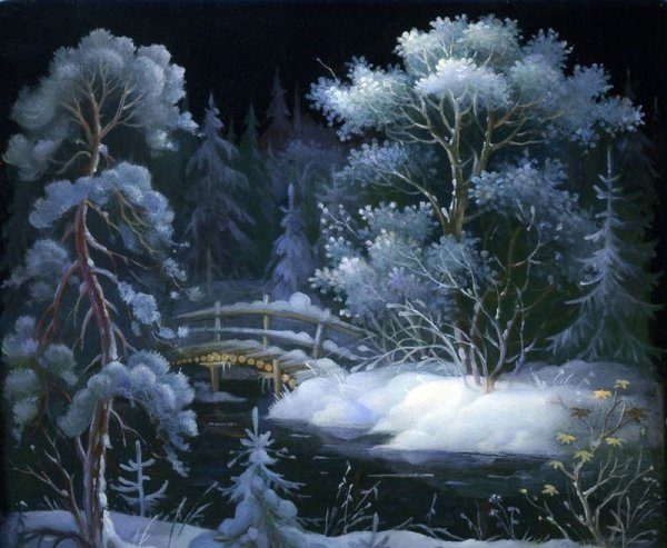 Лаковая миниатюра Федоскино пейзажи