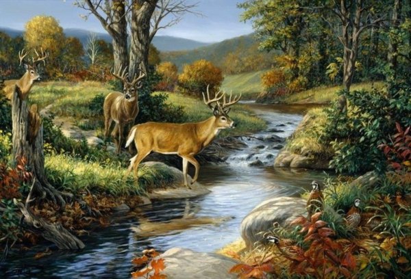 Пейзаж с животными