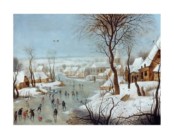 Питер брейгель старший. "Пейзаж с конькобежцами и ловушкой для птиц"