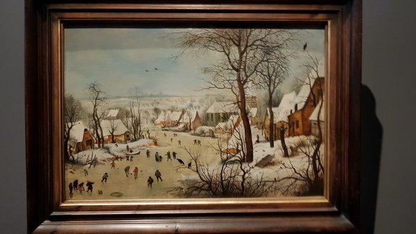 Питер брейгель старший. "Пейзаж с конькобежцами и ловушкой для птиц"