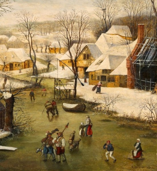 Ян брейгель старший зимний пейзаж