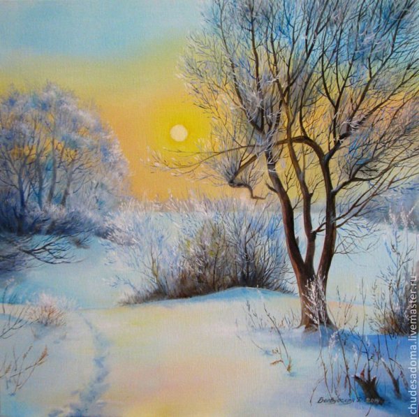 Зимний пейзаж для детей