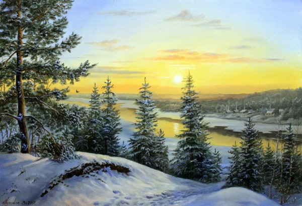 Александр Ходюков зимние картины