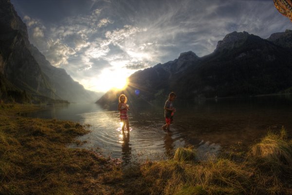 Пейзажи природы с людьми
