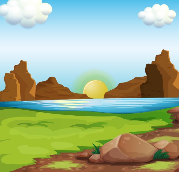Мультяшный пейзаж