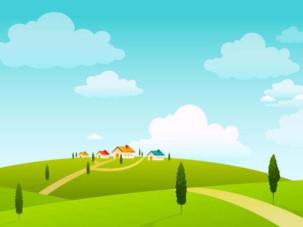 Мультяшный пейзаж