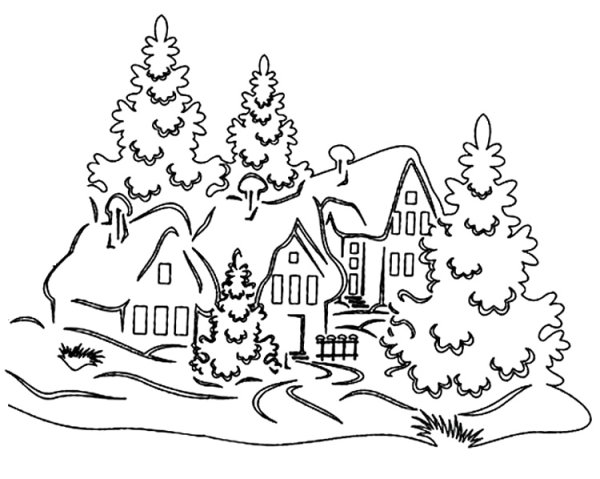 Раскраска зима