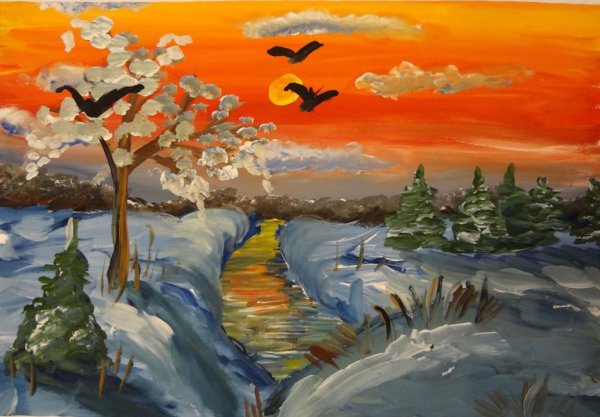 Рисунки гуашью