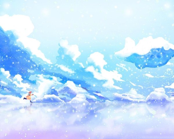 Зимний фон аниме