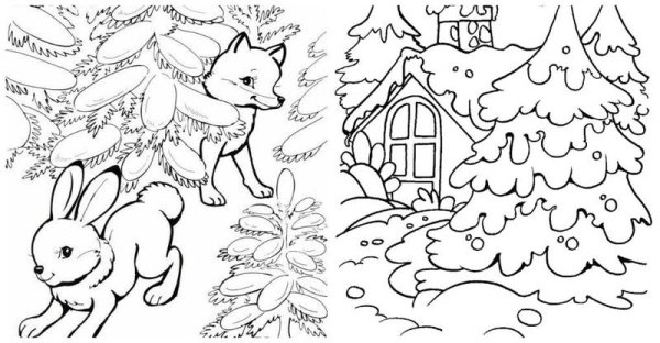 Зимний пейзажраскарска