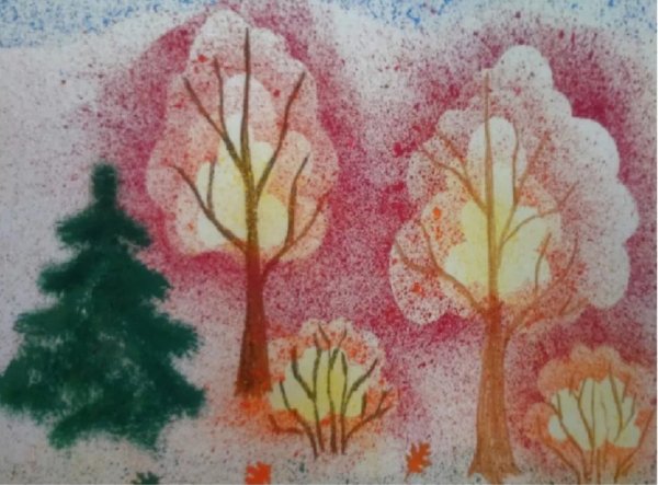 Техника пуантилизм ватными палочками