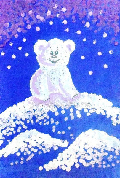 Рисование ватнымипадочеами