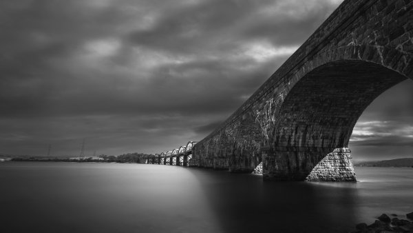 CG пейзаж чб