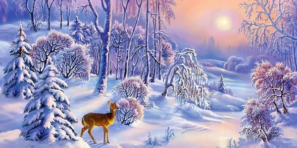 Сказочный зимний лес для детей