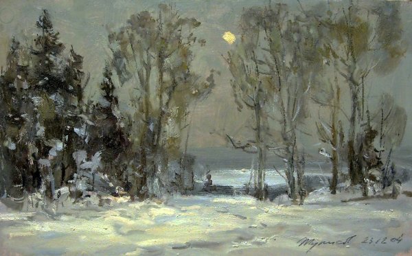 Нина Петровская художник зимний пейзаж