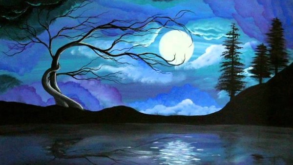 Ночь гуашью