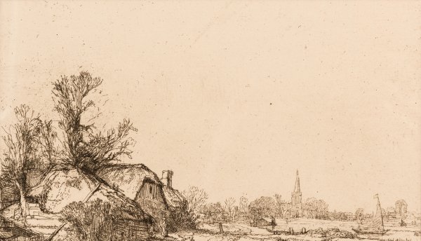 Рембрандт «зимний пейзаж» 1646 года