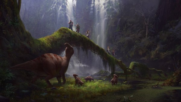 Парк Юрского периода динозавры лес