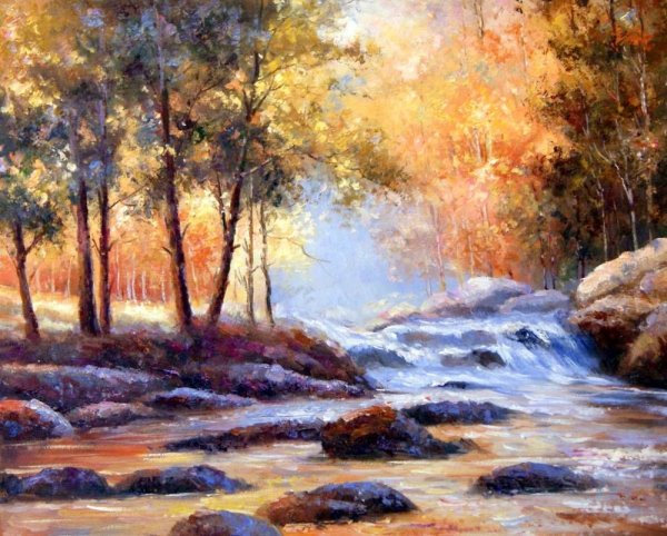 Современный пейзаж маслом на холсте