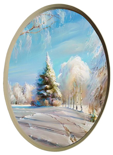 Зима на белом фоне