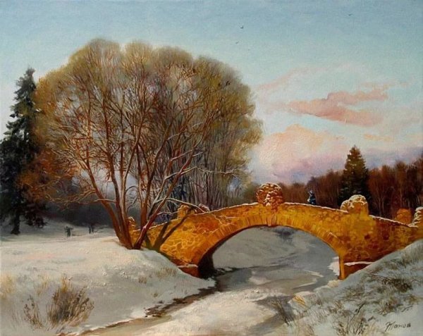 Картина мостик старый