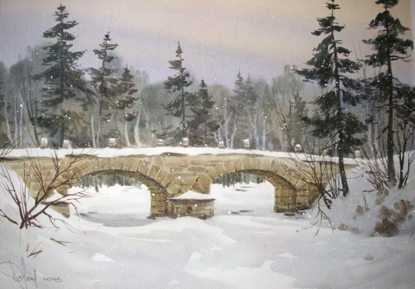 Dave Barnhouse картины зима